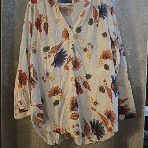 Floral Button-Up Women's Top